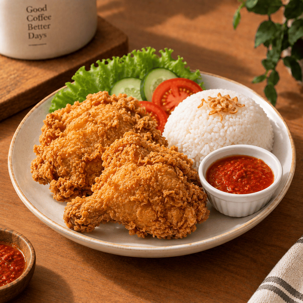 Nasi ayam goreng
